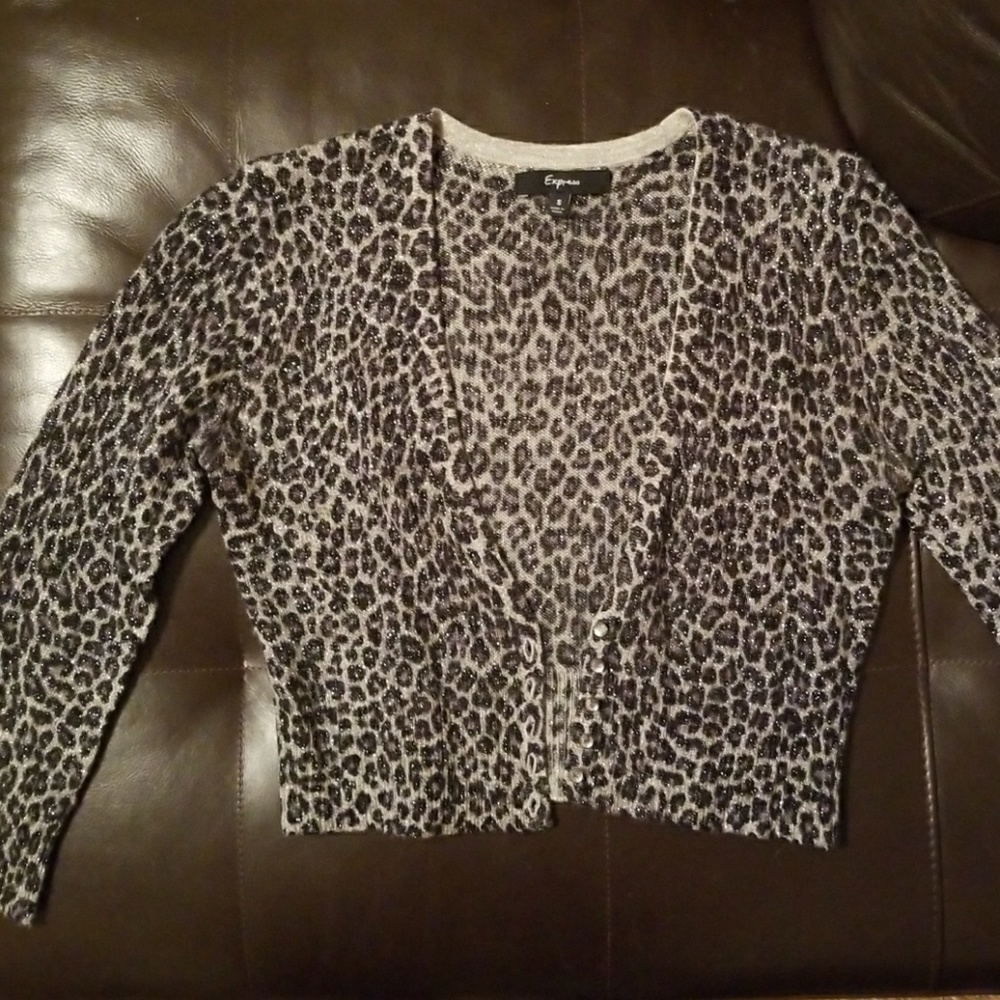 Express 3/4 sleeve crop sweater